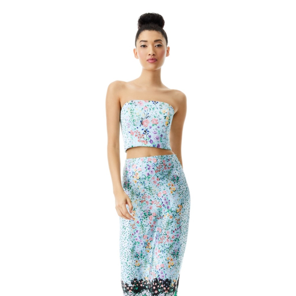 Alice + Olivia Ceresi Floral Smocked Bandeau Top, 6 - Picture 14 of 15